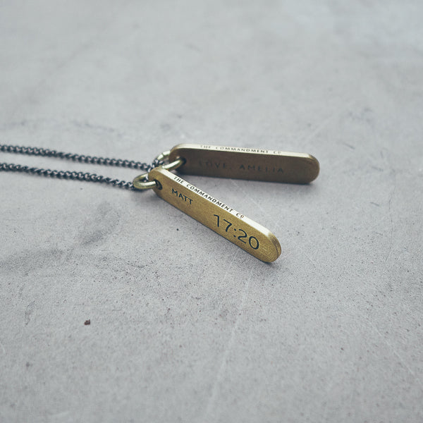 Brass Bar Necklace - Accessories by The Commandment Co, The Commandment Co , Singapore Christian gifts shop