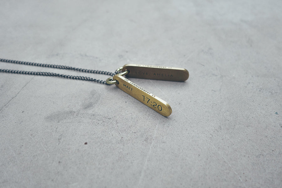 Brass Bar Necklace - Accessories by The Commandment Co, The Commandment Co , Singapore Christian gifts shop