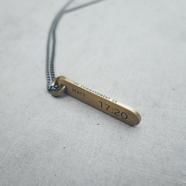 Brass Bar Necklace - Accessories by The Commandment Co, The Commandment Co , Singapore Christian gifts shop