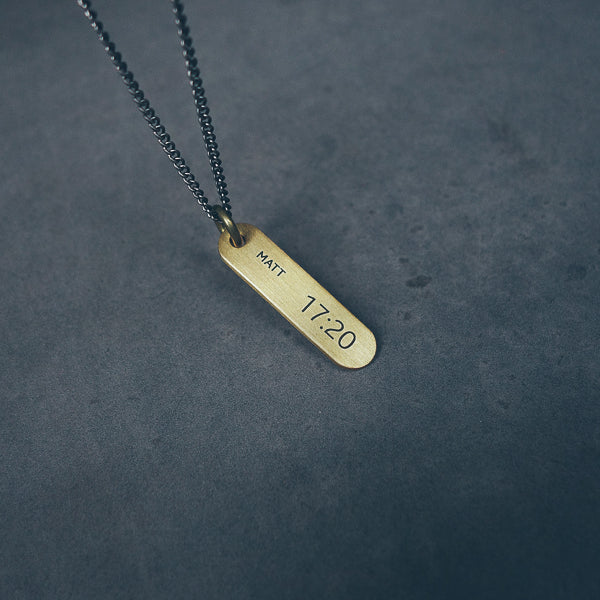 Brass Bar Necklace - Accessories by The Commandment Co, The Commandment Co , Singapore Christian gifts shop