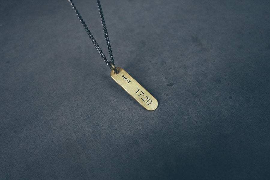 Brass Bar Necklace - Accessories by The Commandment Co, The Commandment Co , Singapore Christian gifts shop