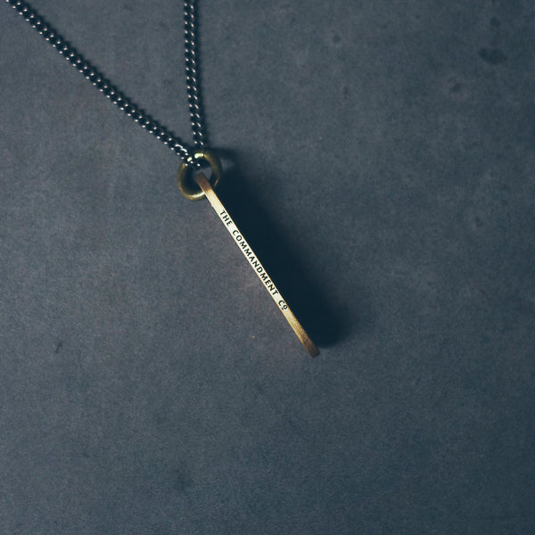 Brass Bar Necklace - Accessories by The Commandment Co, The Commandment Co , Singapore Christian gifts shop