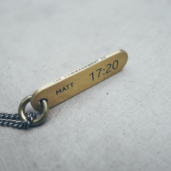 Brass Bar Necklace - Accessories by The Commandment Co, The Commandment Co , Singapore Christian gifts shop