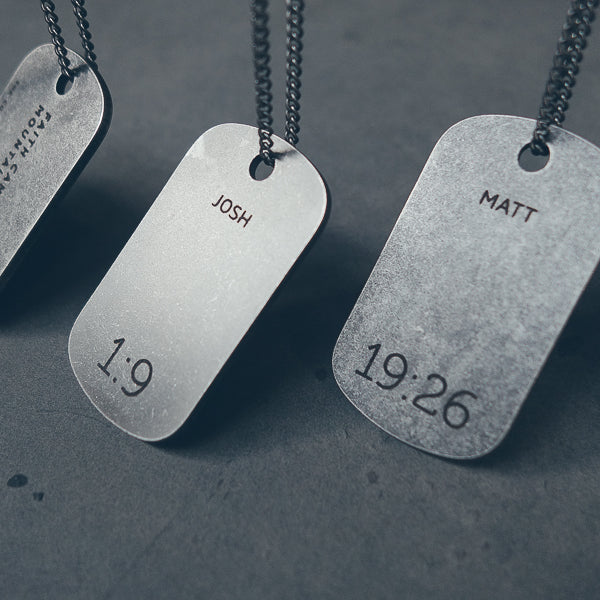 Bible verse gunmetal necklace jewellery for men