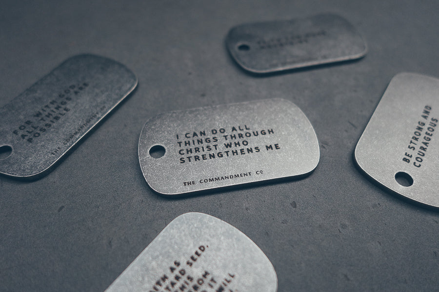 Gunmetal Dog Tag Necklace - Accessories by The Commandment Co, The Commandment Co , Singapore Christian gifts shop