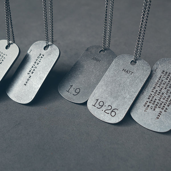 Custom gunmetal necklace as a Christian graduation gift
