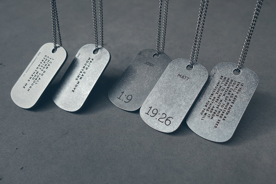 Gunmetal Dog Tag Necklace - Accessories by The Commandment Co, The Commandment Co , Singapore Christian gifts shop