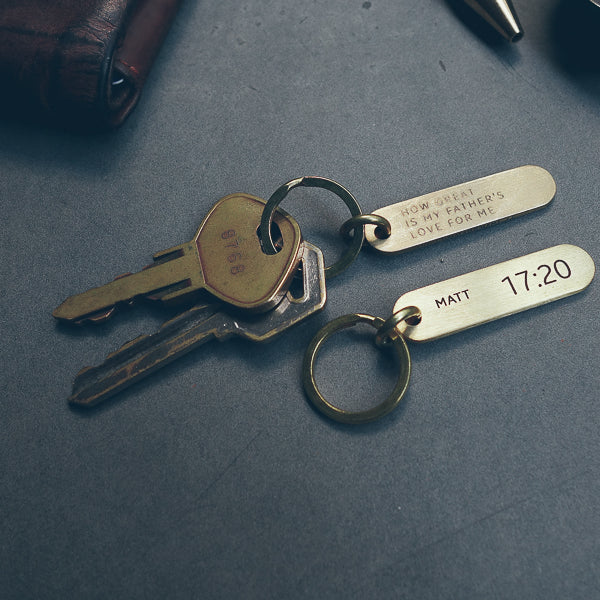 Classic Bar Brass Keychain - Keychain by The Commandment, The Commandment Co , Singapore Christian gifts shop
