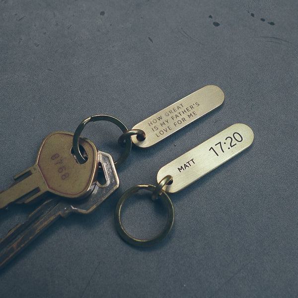 Classic Bar Brass Keychain - Keychain by The Commandment, The Commandment Co , Singapore Christian gifts shop