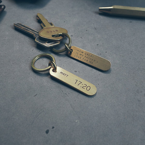 Classic Bar Brass Keychain - Keychain by The Commandment, The Commandment Co , Singapore Christian gifts shop