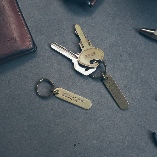 Classic Bar Brass Keychain - Keychain by The Commandment, The Commandment Co , Singapore Christian gifts shop