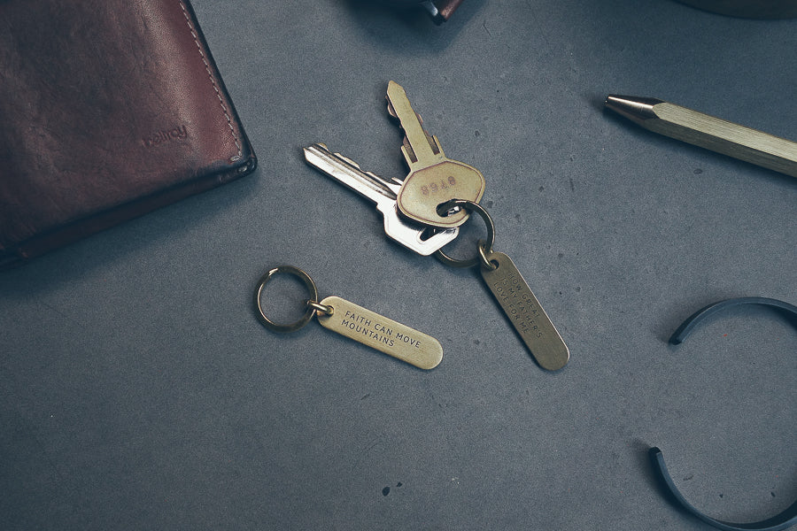 Classic Bar Brass Keychain - Keychain by The Commandment, The Commandment Co , Singapore Christian gifts shop