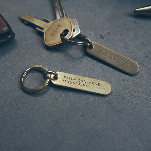 Classic Bar Brass Keychain - Keychain by The Commandment, The Commandment Co , Singapore Christian gifts shop