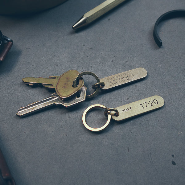 Classic Bar Brass Keychain - Keychain by The Commandment, The Commandment Co , Singapore Christian gifts shop