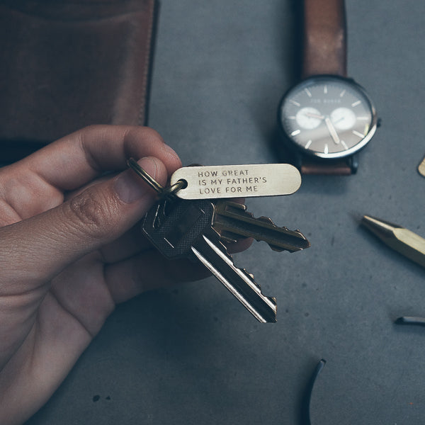 Classic Bar Brass Keychain - Keychain by The Commandment, The Commandment Co , Singapore Christian gifts shop
