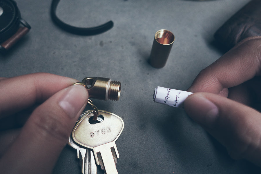 Mini Capsule Brass Keychain - Keychain by The Commandment, The Commandment Co , Singapore Christian gifts shop