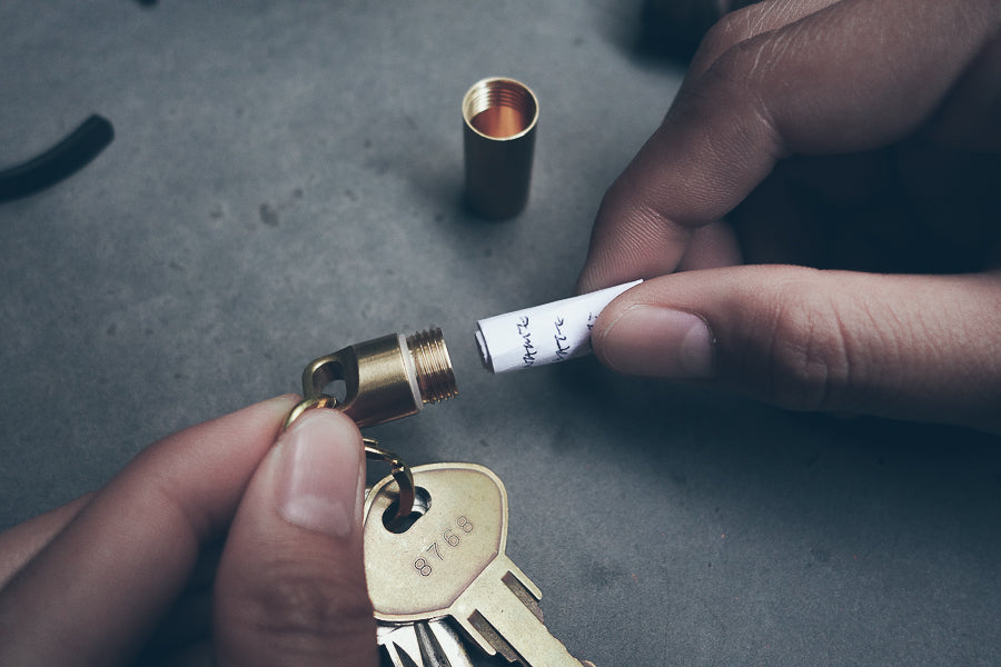 Mini Capsule Brass Keychain - Keychain by The Commandment, The Commandment Co , Singapore Christian gifts shop
