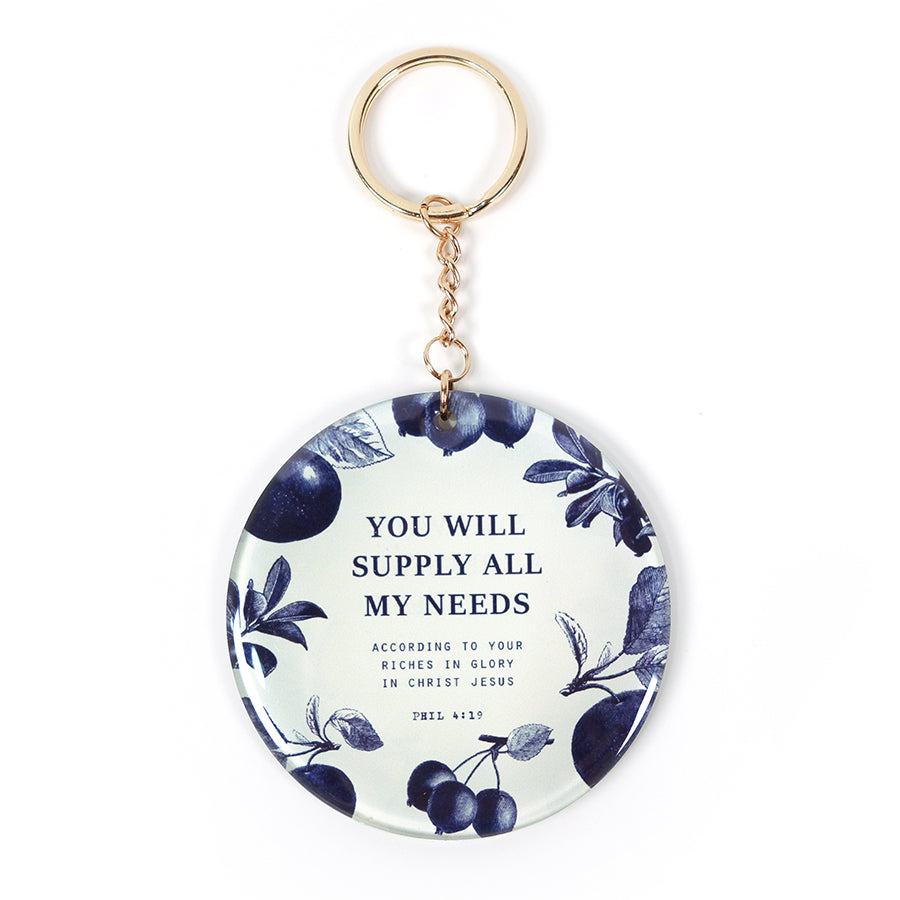 Your Will Supply All My Needs {Keychain & Car Charm} - Keychain by The Commandment, The Commandment Co