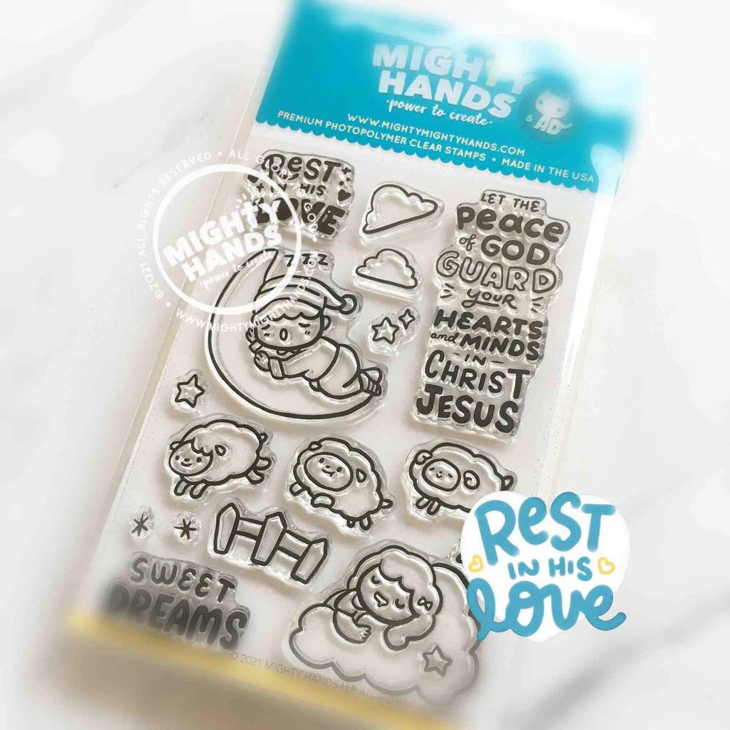 rest in his love stamp set for journaling