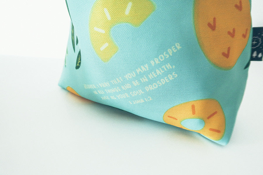 Tropical Pineapple - Prosper In All Things {Lunch Bag} - lunch bag by The Commandment Co, The Commandment Co , Singapore Christian gifts shop
