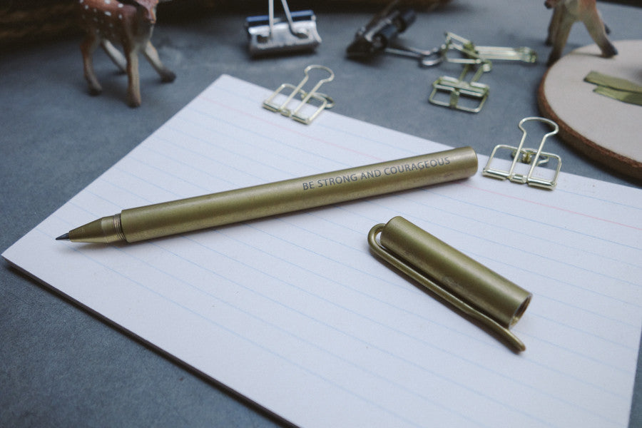 Faith can move mountains {Brass Pen} - Brass Pen by The Commandment, The Commandment Co