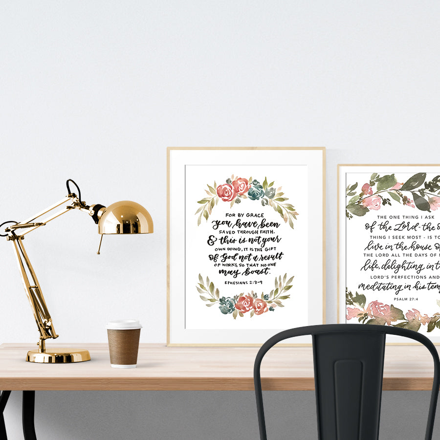 By Grace You Have Been Saved {Poster} - Posters by Hannah Letters, The Commandment Co