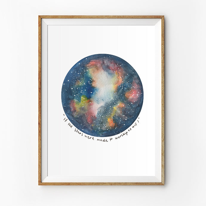 If The Stars Were Made To Worship {Poster} - Posters by P.Paints, The Commandment Co , Singapore Christian gifts shop