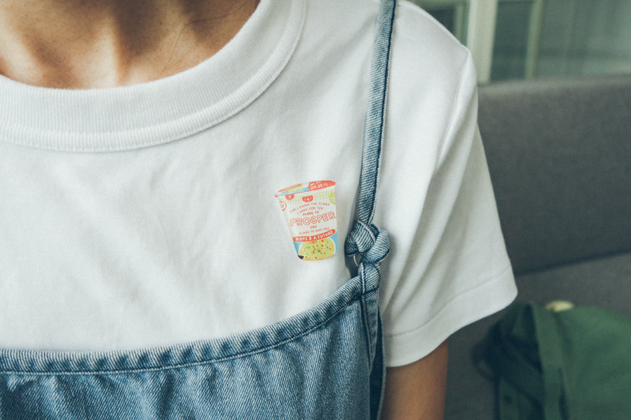 Cup Noodles Prosper {LOVE SUPERMARKET Pin} - Accessories by Hey New Day, The Commandment Co
