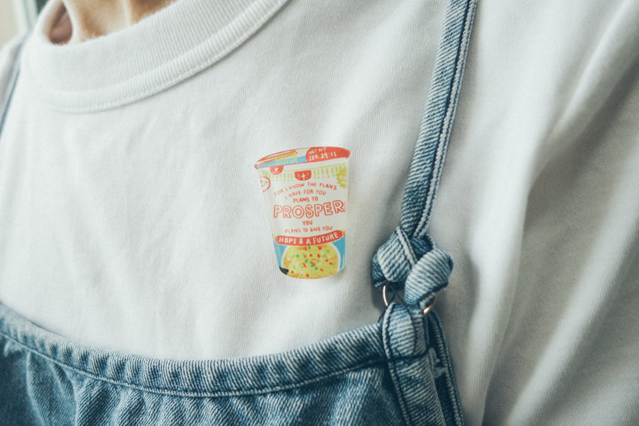 Cup Noodles Prosper {LOVE SUPERMARKET Pin} - Accessories by Hey New Day, The Commandment Co