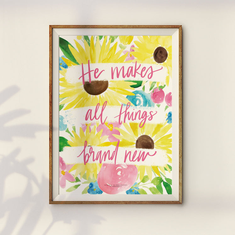 He Makes All Things Brand New {Poster} - Posters by Small Hours Shop, The Commandment Co , Singapore Christian gifts shop