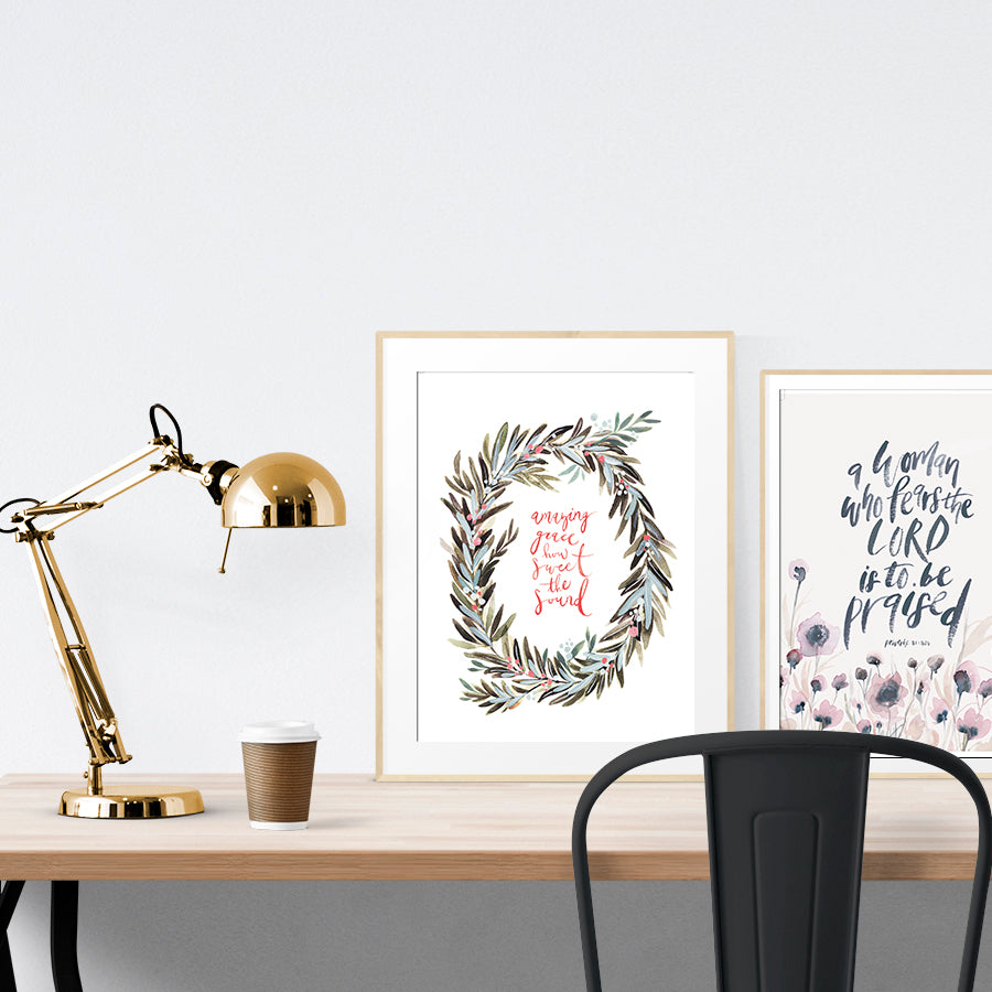 Amazing Grace How Sweet the Sound {Poster} - Posters by Salt Stains Shop, The Commandment Co