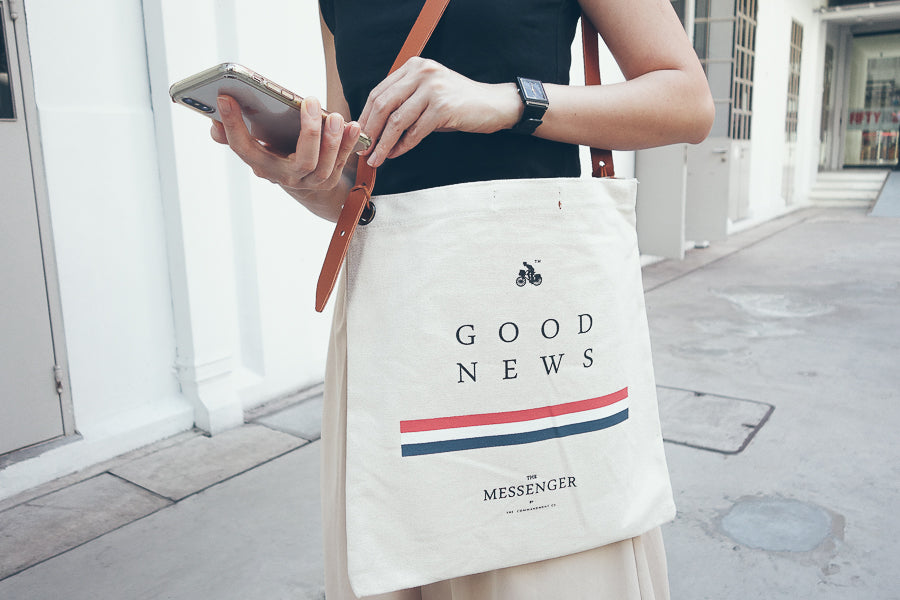Good News {Sling Bag} - tote bag by The Messenger by TCCO, The Commandment Co , Singapore Christian gifts shop