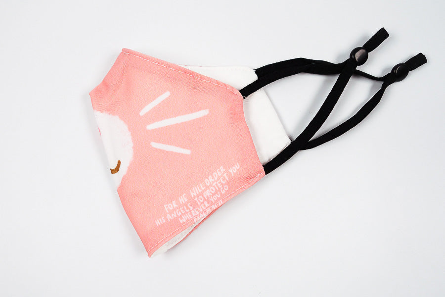 Little Bunny | Angels Protect {Kids Face Mask} - Face Mask by The Commandment Co, The Commandment Co , Singapore Christian gifts shop