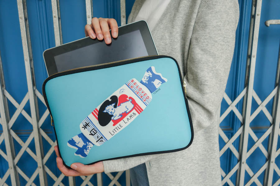 Little Lamb Sweet | Laptop Sleeve {LOVE SUPERMARKET} - Laptop Sleeve by The Commandment Co, The Commandment Co , Singapore Christian gifts shop