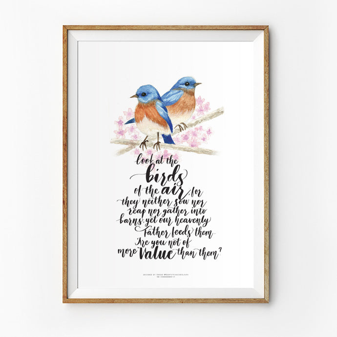 Birds {Poster} - Posters by heartstringsincolours, The Commandment Co , Singapore Christian gifts shop