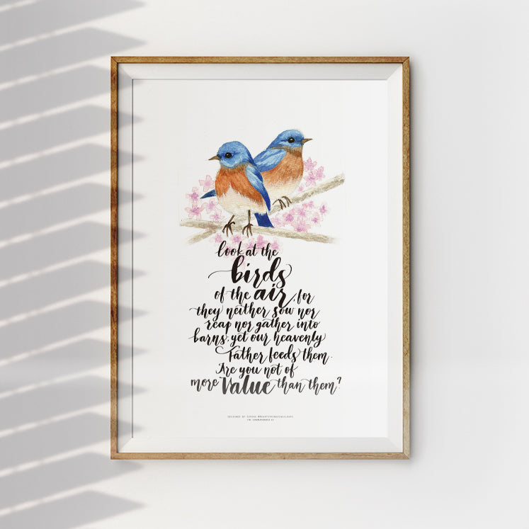 Birds {Poster} - Posters by heartstringsincolours, The Commandment Co , Singapore Christian gifts shop