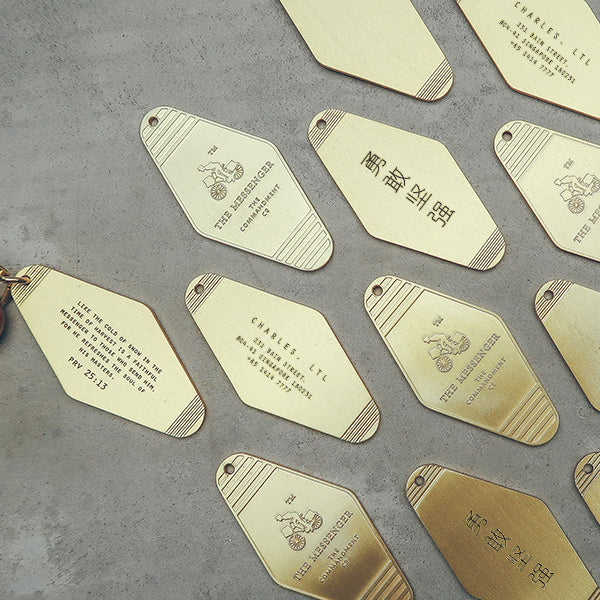 Hotel Brass Keychain - Keychain by The Messenger by TCCO, The Commandment Co , Singapore Christian gifts shop