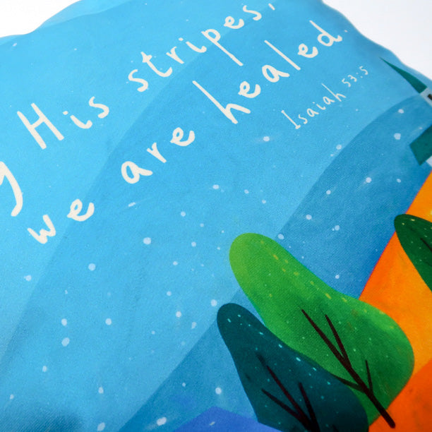 By His stripes, We are Healed {Cushion Cover} - Cushion Covers by The Commandment Co, The Commandment Co , Singapore Christian gifts shop