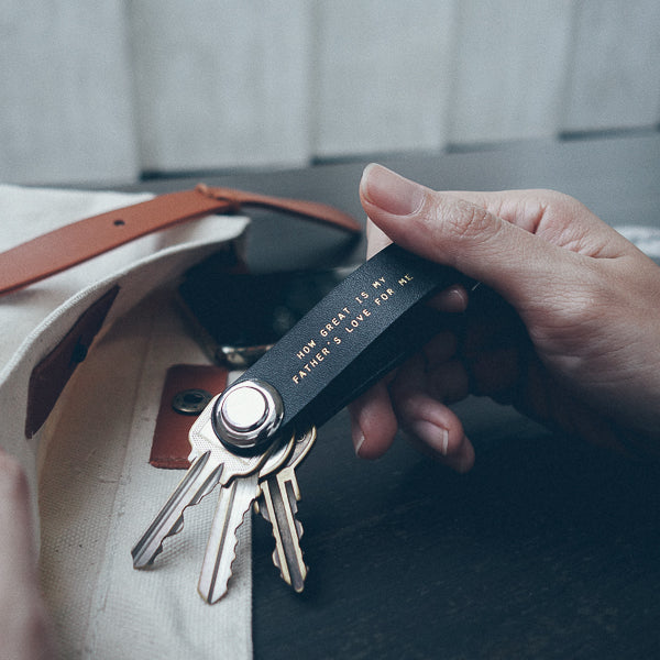 Leather Key Organizer - Keychain by The Messenger by TCCO, The Commandment Co , Singapore Christian gifts shop