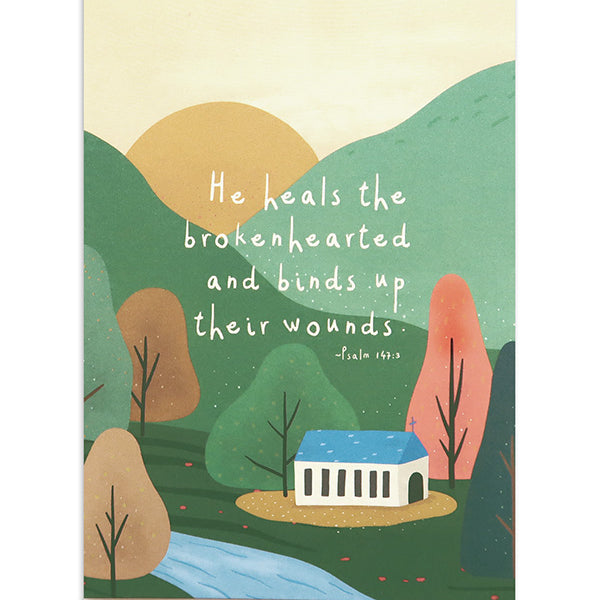 He Heals the Brokenhearted {Card} - Cards by The Commandment Co, The Commandment Co , Singapore Christian gifts shop