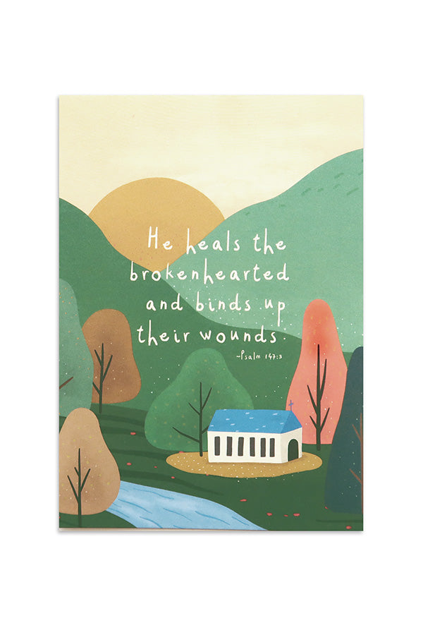 He Heals the Brokenhearted {Card} - Cards by The Commandment Co, The Commandment Co , Singapore Christian gifts shop
