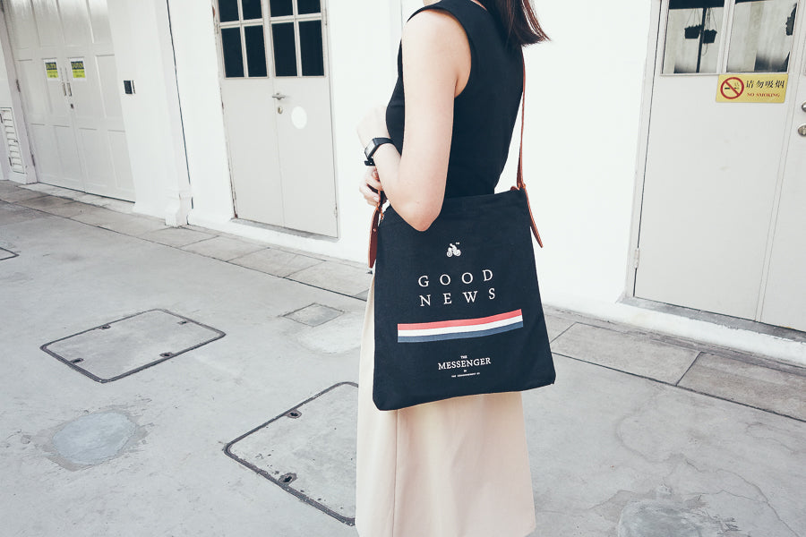 Good News {Sling Bag} - tote bag by The Messenger by TCCO, The Commandment Co , Singapore Christian gifts shop