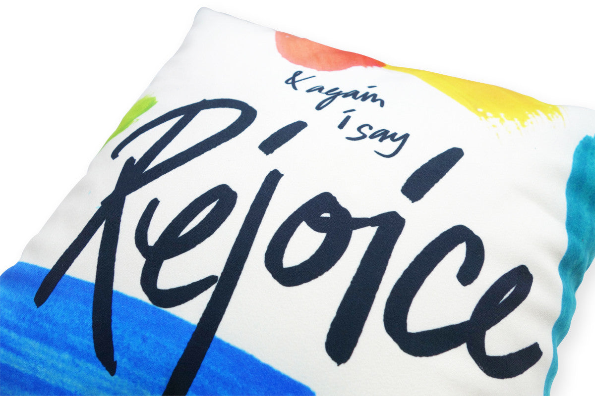Brush - Rejoice in the Lord Always {Cushion Cover} - Cushion Covers by The Commandment, The Commandment Co