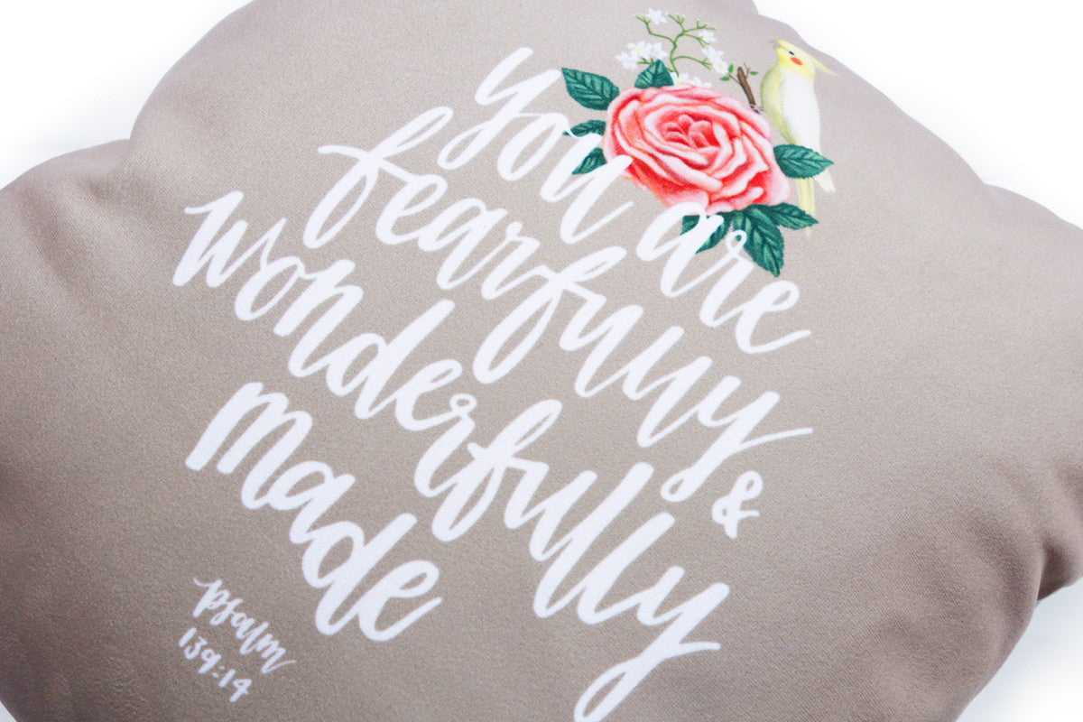 You Are Fearfully & Wonderfully Made {Cushion Cover} - Cushion Covers by The Commandment, The Commandment Co , Singapore Christian gifts shop