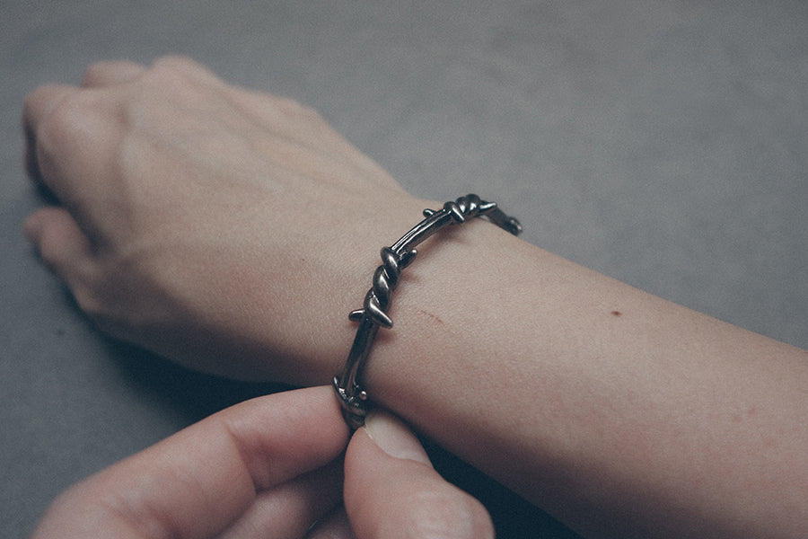Gunmetal Crown of Thorns Wristband - Accessories by The Commandment Co, The Commandment Co , Singapore Christian gifts shop