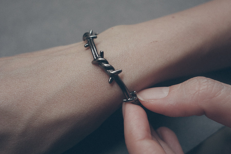 Gunmetal Crown of Thorns Wristband - Accessories by The Commandment Co, The Commandment Co , Singapore Christian gifts shop