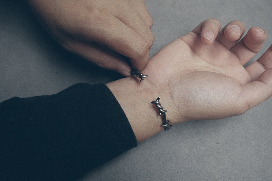 Gunmetal Crown of Thorns Wristband - Accessories by The Commandment Co, The Commandment Co , Singapore Christian gifts shop