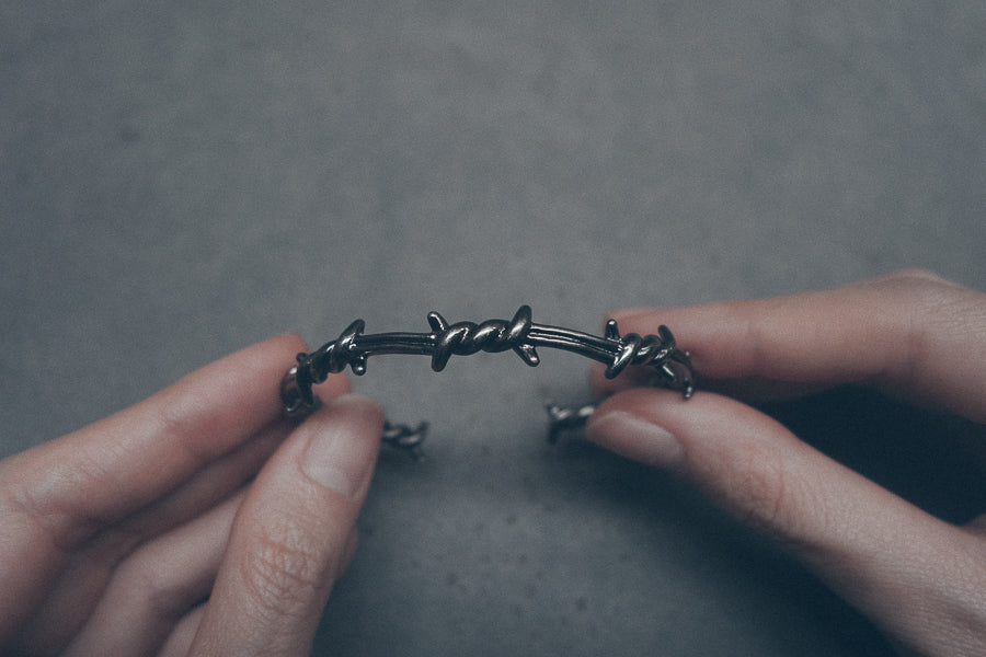 Gunmetal Crown of Thorns Wristband - Accessories by The Commandment Co, The Commandment Co , Singapore Christian gifts shop