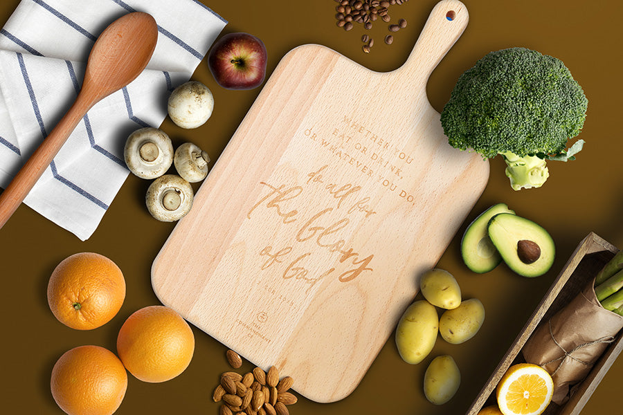 Do All For The Glory Of God {Wooden Cutting Board} - cutting board by The Commandment Co, The Commandment Co , Singapore Christian gifts shop