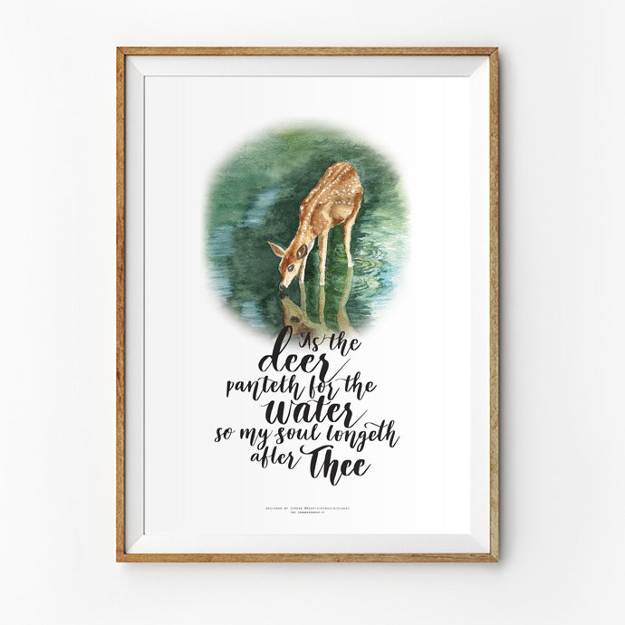Deer {Poster} - Posters by heartstringsincolours, The Commandment Co , Singapore Christian gifts shop